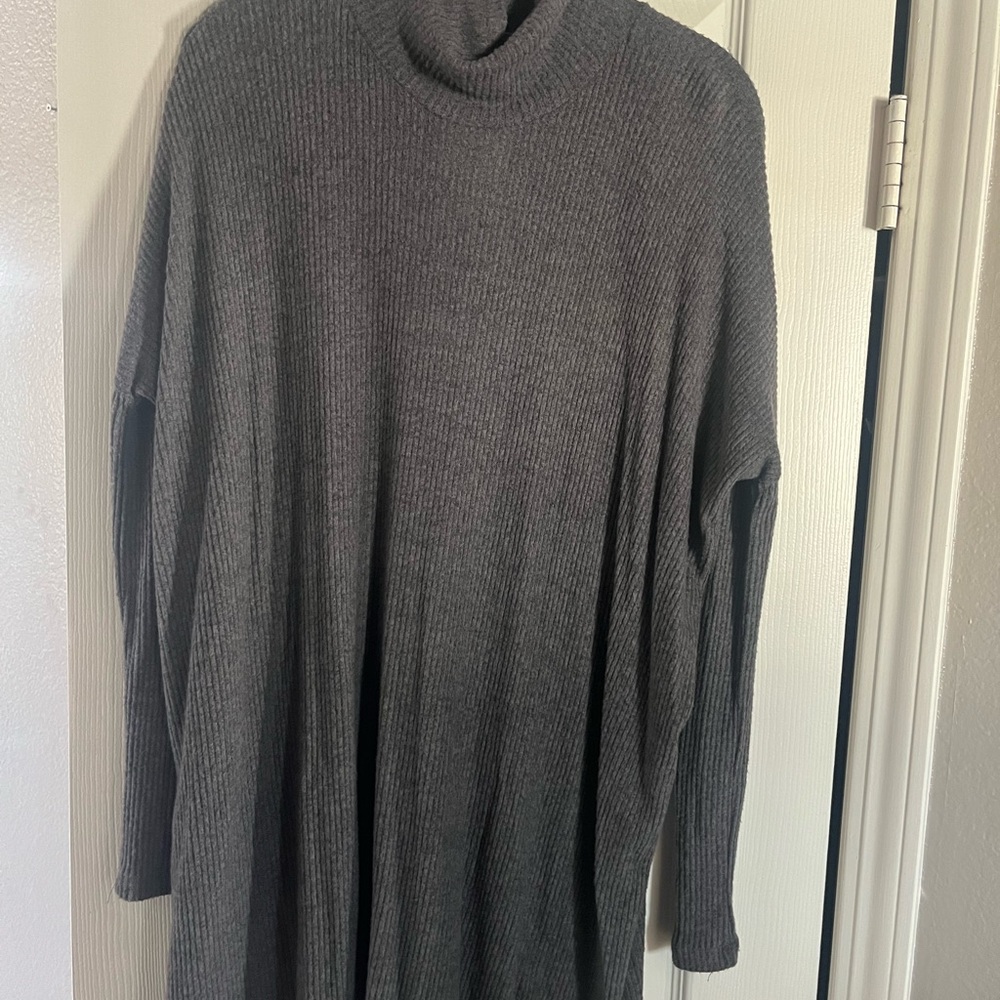 Cherish Gray Long Sleeve Dress